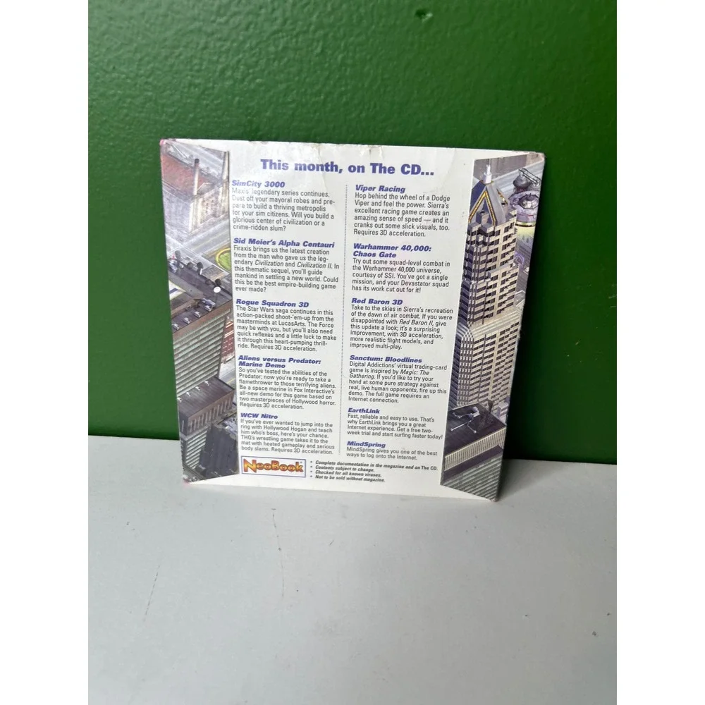 PC Gamer Disc 4.10 April 1999 SimCity 3000 Demo Sid Meier Alpha Centauri CD-ROM